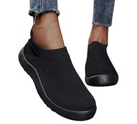 Briskorry Damen Schuhe Slip On Sneakers Freizeit Laufschuhe Luftkissen Atmungsaktiv Fitness Schnürer Turnschuhe Leichte Sneaker rutschfest STO?fest Sportschuhe Outdoor Walking Schuhe Freizeitschuhe