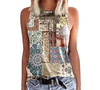 Briskorry Damen Tank Top Loose Fit Ärmellose Casual,Sommertop Kurz Tops Neckholder Casual Loose Trägertop Casual Mode Crop Tops Sommertop Kurzarmshirt Leicht Bequem Lässige