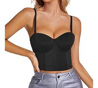 Briskorry Damen Tank Top Strap Basic Cami Sommerweste,Blusentops ärmellos Weste Damenblusen Sexy Spaghettiträger V-Ausschnitt Frauen Untershirts Casual Kurzarmshirt Leicht Atmungsaktiv