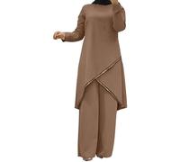Briskorry Jumpsuit Damen Elegant 2 Teiler Beiläufige Langzarm Loungewear Festlich Elegant Overall Hochzeit Abendanzug Sets Für Straßenfotografie, Strand, Party