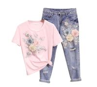 Briskorry Jumpsuit Damen Elegante Kombination Business Anzug Leicht Comfortable Trousers Suit Cocktail Festlich Outfit Für Straßenfotografie, Strand, Party