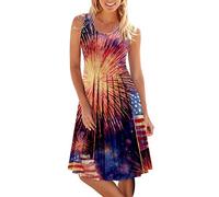 Briskorry Kleid Mit Schlitz Maxikleider Damen Sommer,Strandkleid Damen Lang T-Shirt Kleid Große Größen Lässige Party Strandkleid Boho Kleider Flowy Partykleid mit Taschen Freizeitkleid Einfarbige