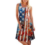 Briskorry Kleid Mit Schlitz Maxikleider Damen Sommer,Strandkleid Damen Lang T-Shirt Kleid Große Größen Lässige Party Strandkleid Boho Kleider Flowy Partykleid mit Taschen Freizeitkleid Einfarbige