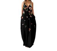Briskorry Sommerkleid Damen Lang T-Shirt Kleid Sommer,Strandkleid Damen Lang Abendkleider Abschlusskleider Party Strandkleid Boho Kleider Strandkleid Midi Langes Festliche Freizeitkleid MäDchen