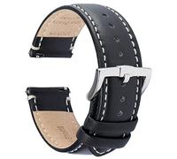 BRISMASSI ESETTI B&E Leder Uhrenarmbänder Schnellverschluss Uhrenarmband - Top Grain Ölrindsleder Armband ersetzen für Herren & Damen, Uhren & SmarteUhren - Mehrere Farben 16mm 18mm 19mm 20mm 22mm