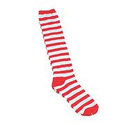 Bristol Novelty BA051 Clown Socken mit Streifen, Rot/Weiß, Mehrfarbig, Einheitsgröße