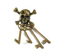 Bristol Novelty Piraten-Schlüssel mit Skelett BA204 – goldfarben, 23×11×4 cm, Halloween