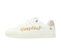 British Knights Damen Mist Sneaker, Weiss/Goldfarben/Cremeweiss, 41 EU