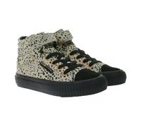 BRITISH KNIGHTS Dee Kinder Mid-Top Sneaker mit Punkten Mädchen und Jungen Schnür-Schuhe mit verstärktem Zehenbereich B48-3728C-01 Beige/Schwarz 28