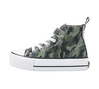 British Knights Jungen Mädchen Kaya MID Sneaker, Grün Camouflage Leopard, 30 EU