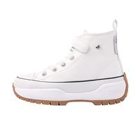 British Knights Mädchen Kaya Mid Fly Sneaker, Weiss Schwarz, 35 EU