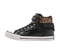 British Knights ROCO Sneaker, SCHWARZ/BRAUN Leopard, 35 EU