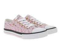 BRITISH KNIGHTS Master Lo Damen Low-Top Sneaker mit Flamingo-Print Schnür-Schuhe aus Canvas B49-3721-02 Rosa 38