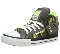 British Knights ROCO B33-3738Y Unisex-Kinder Sneaker, Grau (dk Grey/camo Green/neon Green 3), EU 34