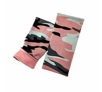 Britta Meier Pulswärmer, Midi-Arm-Stulpen, zum wenden geeignet, 2 Lagen Baumwolljersey (Camouflage-Rosa)