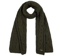 McBURN Britta Zopfstrickschal Schal Strickschal Damenschal Winterschal Wollschal Damen - Norwegerschal Herbst-Winter - One Size dunkelgrün