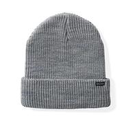 Brixton Becket Beanie, Stretch Knit Hat with Folded Cuff for Men and Women, 100% Acrylic, Light Heather Grey, One Size