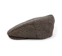Brixton Cap Hooligan Brown Khaki Herringbone-L