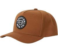 Brixton - Crest Netplus Snapback - Cap, Gr. One Size, grau (WashedCopper/OffWhite)