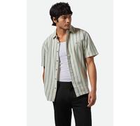 Brixton Cru Stripe Hemd beige / pne ndle / acqtc gree Herren Gr. L