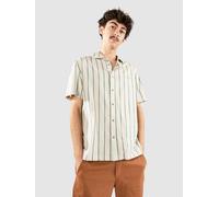 Brixton Cru Stripe Hemd beige / pne ndle / acqtc gree Herren Gr. XL