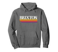 Brixton England Retro-Grafik - Brixton UK Pullover Hoodie, Unisex für Erwachsene, Anthrazit, L