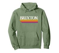 Brixton England Retro-Grafik - Brixton UK Pullover Hoodie, Unisex für Erwachsene, Salbeigrün, L