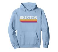 Brixton England Retro-Grafik - Brixton UK Pullover Hoodie, Unisex für Erwachsene, Taubenblau, M