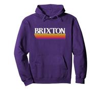 Brixton England Retro-Grafik - Brixton UK Pullover Hoodie, Unisex für Erwachsene, Violett, XXL