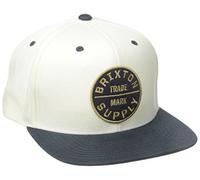Brixton Herren Oath Iii Snapback-Hut, mittelgroß, verstellbar Baseballkappe, Farbe: Weiß/Marineblau, Einheitsgröße