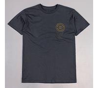 Brixton Herren Oath T-Shirt, Charcoal/Gold, XL