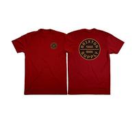 Brixton Herren T-Shirt Oath, Burgundy/Gold, XL, BRIMTSSOATH