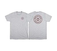 Brixton Herren T-Shirt Oath, Heather Grey/Burgundy, XL, BRIMTSSOATH