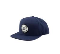 Brixton Oath III Snapback Hat - Washed Navy/White/Black