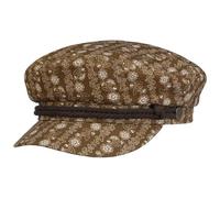 Brixton Schiffermütze Floral aus Baumwolle - Braun-Cremeweiß - L
