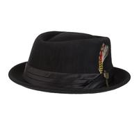 Brixton Unisex-Erwachsene Stout Pork Pie Fedora Schwarz/Schwarz Medium US