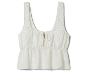 Brixton - Women's The Abigail Tie Top - Top, Gr. L, weiß/grau (OffWhiteFloral)