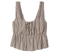 Brixton - Women's The Abigail Tie Top Viscose - Top, Gr. S, braun/grau (WornInRobustRedStripe)