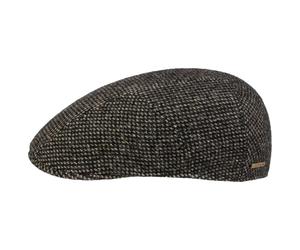 Brockton Wool Ivy Flatcap by Stetson schwarz-beige XL (60-61 cm)