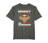 Brodolf Funny Christmas Buff Rentier Gym Bodybuilding Xmas T-Shirt