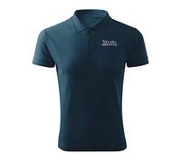 BroiderStudio Valar Morghulis Game of Trones Marine Gesticktes Ursprünglich Entwurf Emblem Polo Pique Hemd Prämie Klasse Männer Size L