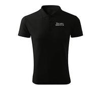 BroiderStudio Valar Morghulis Game of Trones Schwarz Gesticktes Ursprünglich Entwurf Emblem Polo Pique Hemd Prämie Klasse Männer Size M
