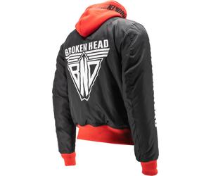 Broken Head Bomberjacke BND Logo Schwarz-Rot L