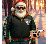 Broken Head Bomberjacke BND Logo Schwarz-Rot XXXL