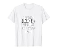 BROKEN RIB Geschenk-T-Shirt Get Well Soon Recovery Gag Tee T-Shirt