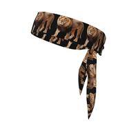 BROLEO Leonardo_Vision_XL_lion_3 Prints Sport-Kopftuch, schweißabsorbierend und atmungsaktiv, Bewegungsstirnband, doppelseitiges Kopftuch