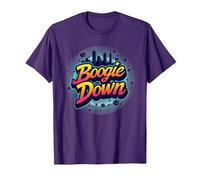 Bronx Boogie Down Retro Urban Music Lover Geschenk T-Shirt, Herren, Violett, XL