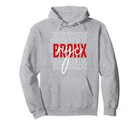 Bronx NYC Pullover Hoodie, Unisex für Erwachsene, Grau Meliert, XL