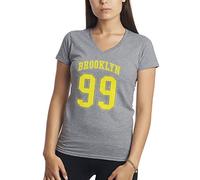 Brooklyn 99 Police Department Damen V-Ausschnitt Grau Shirt Size L