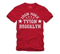 Brooklyn Iron Mike - T-Shirt Boxen Tyson Champ Boxclub Gym (XL, Rot)